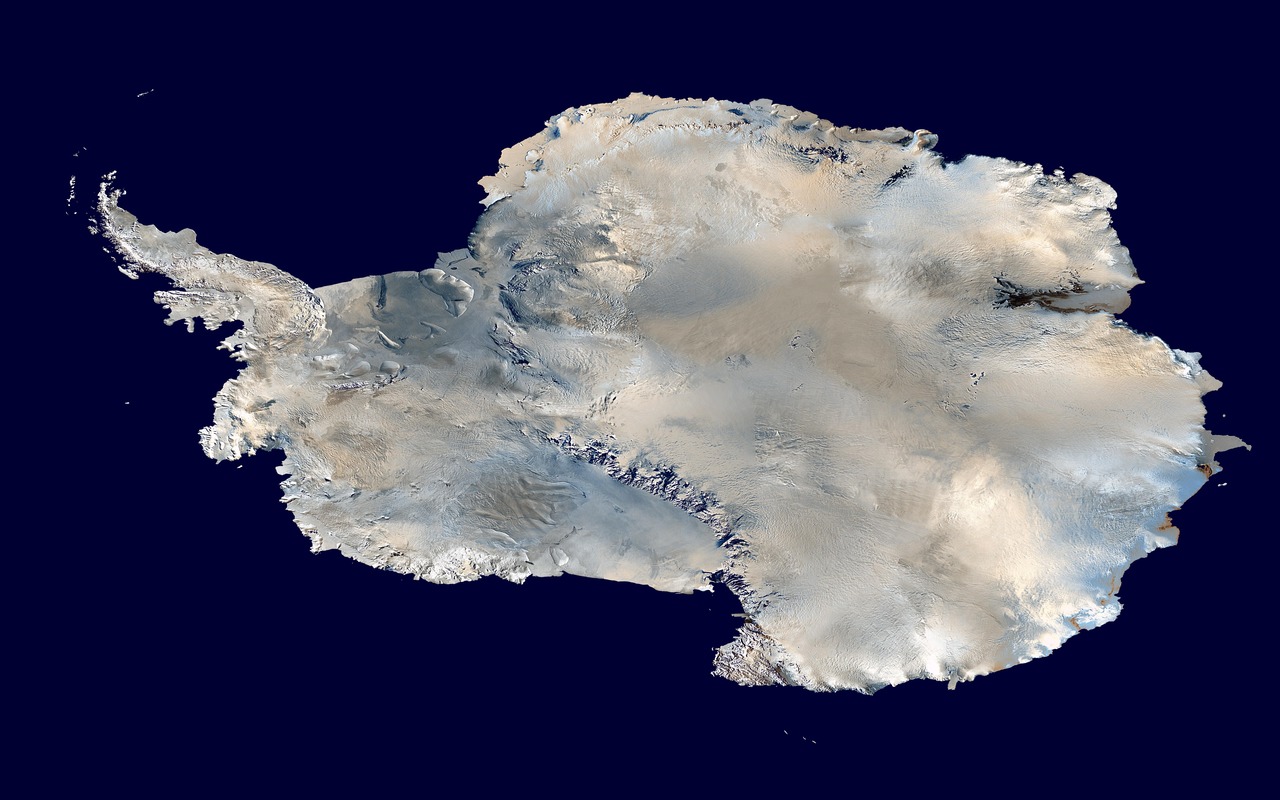 Antártida en el mapa